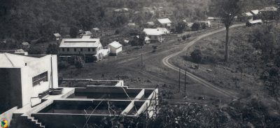 Vista da entrada da cidade. Prédio da Corsan, anos 30