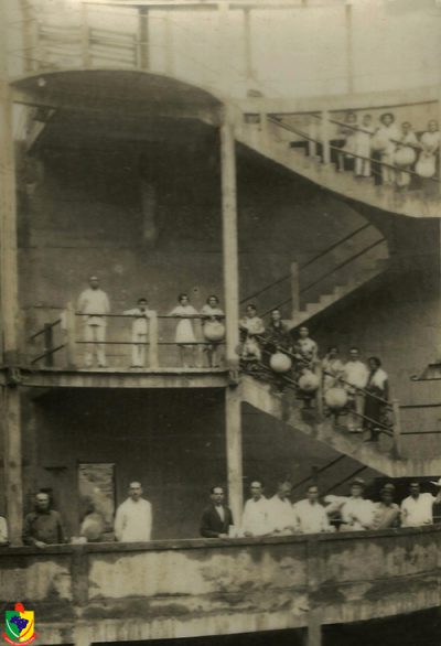 escadaria do balneário em 1935 antes da inauguração